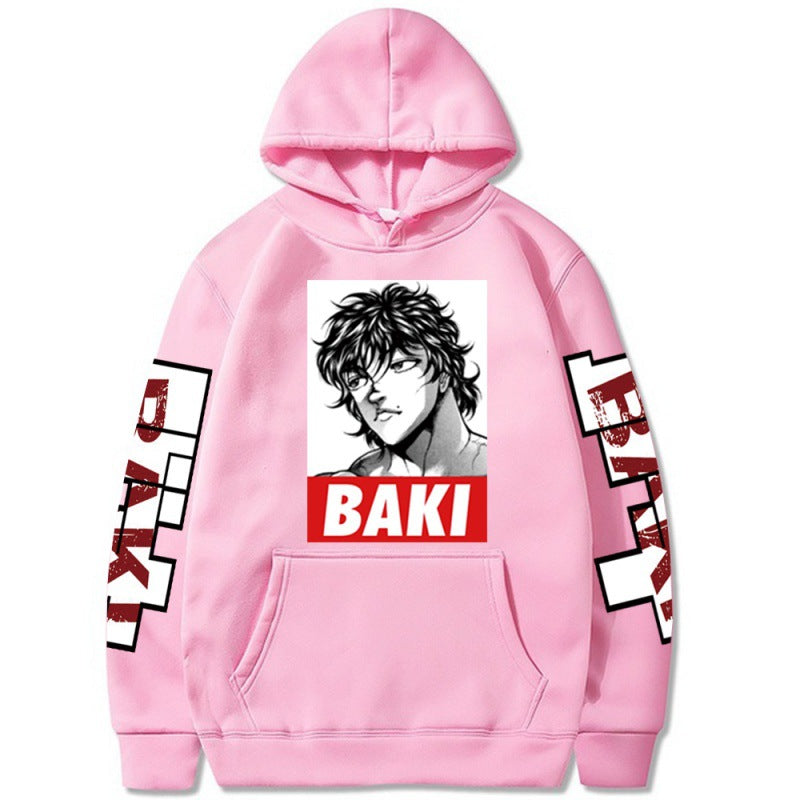 Casual BAKI Anime Printed Loose Hoodie