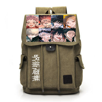 Retro Anime Canvas Schoolbag Backpack