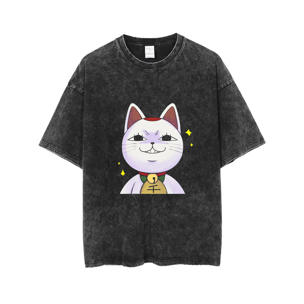 Retro Anime Printed Casual Cotton T-Shirt