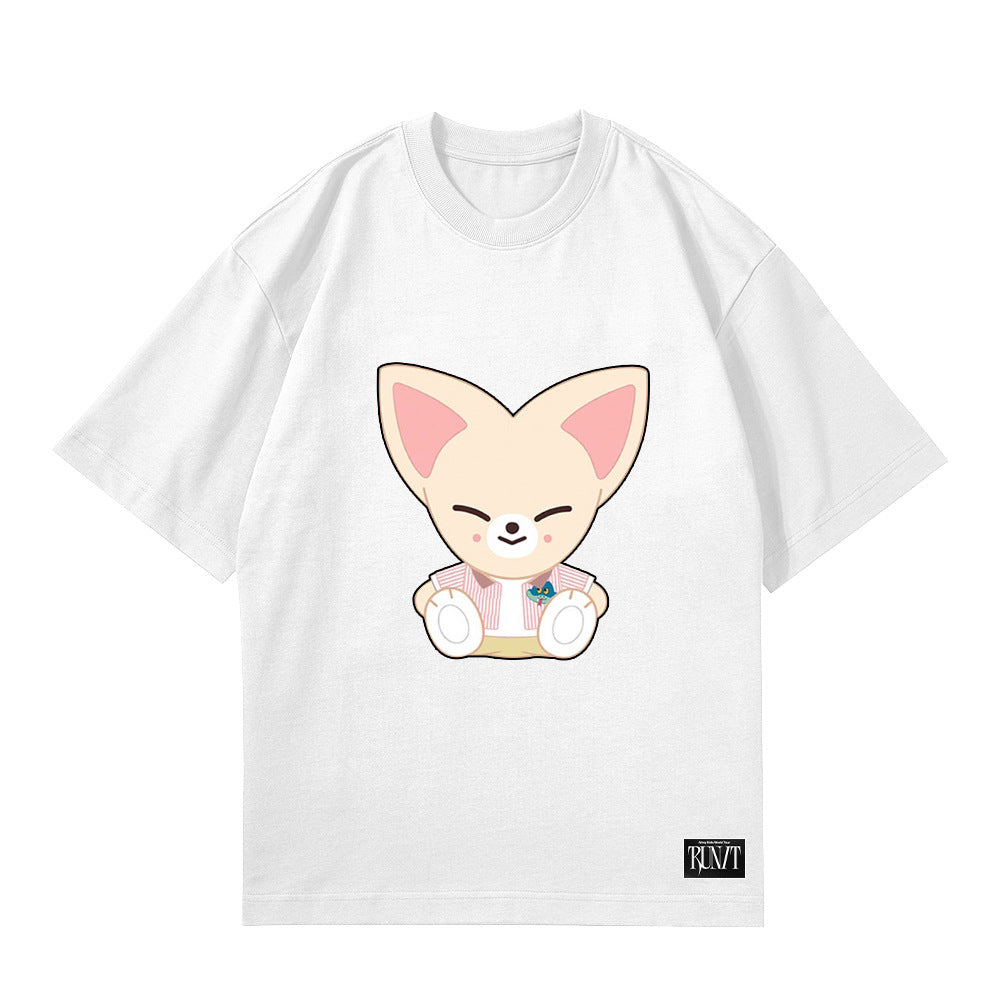 SKZ Doll Print Casual Short-sleeved T-shirt