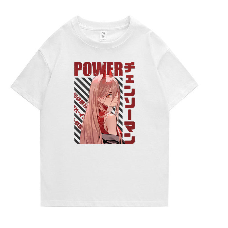 Unisex Anime Graphic Print Short-sleeved T-shirt
