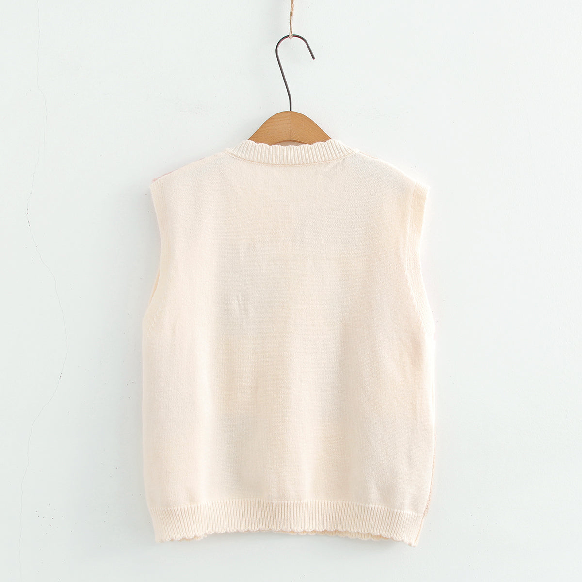 Strawberry Rabbit Embroidered Knitted Vest