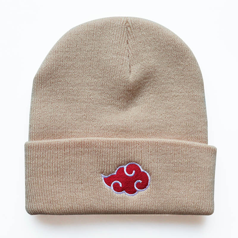 Trendy Red Cloud Logo Knitted Hat