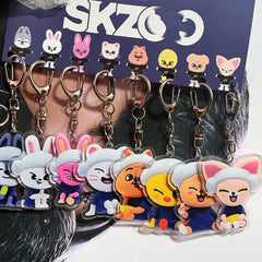 SKZ Sauna Doll Acrylic Pendant Keyring Set