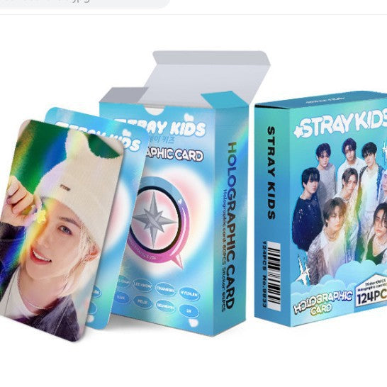 124pcs KPOP Holographic Cards