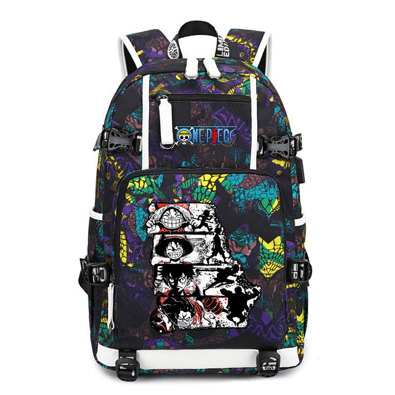 Trendy Anime Luffy School Backpack