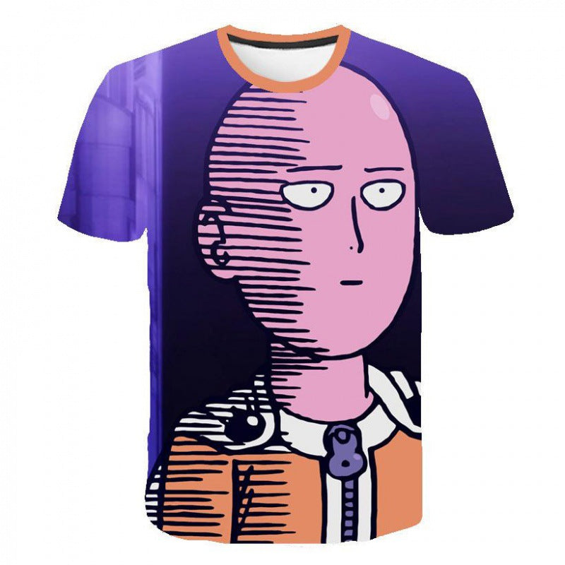 Men's Anime 3D Printed Short Sleeve T-Shirt
