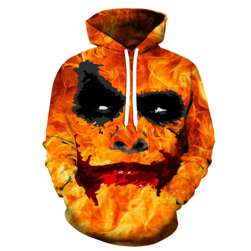 Unisex Joker Graffiti Printed 3D Casual Hoodie