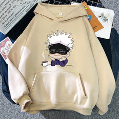 Cute Gojo Anime Printed Unisex Loose Hoodie