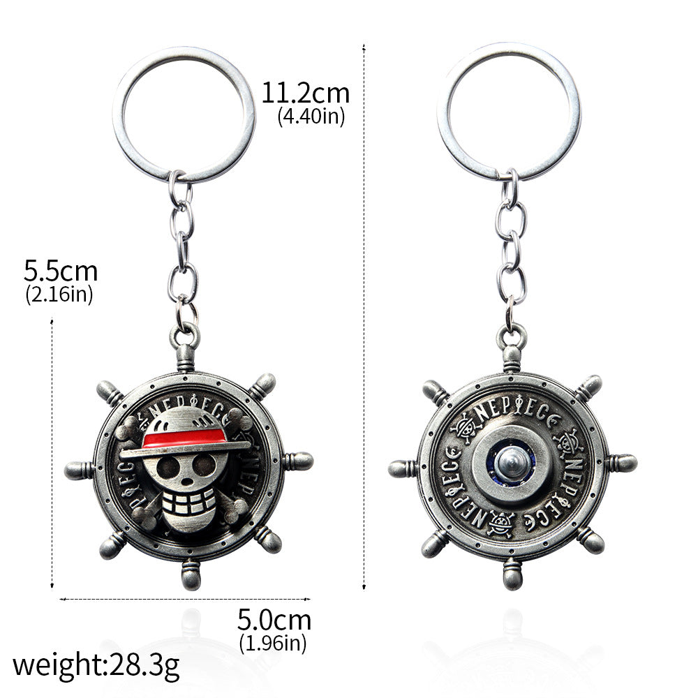 Anime Straw Hat Luffy Necklace Keychain Pendant