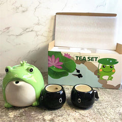 Cute Creative Frog Teapot Tea Set