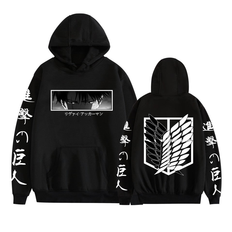 Levi Ackerman Print Pullover Hoodie