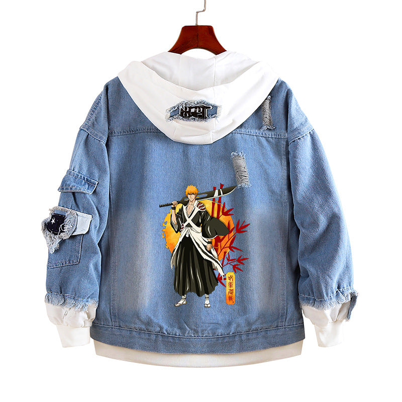 Trendy Anime Kurosaki Ichigo Denim Jacket