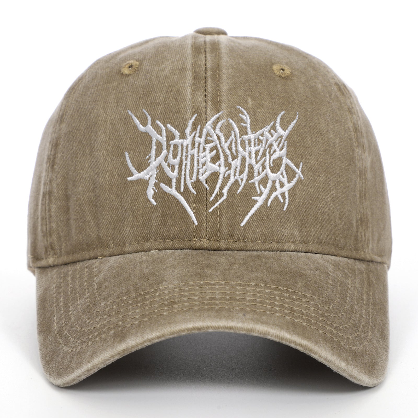 Gothic Vintage Washed Embroidered Baseball Cap