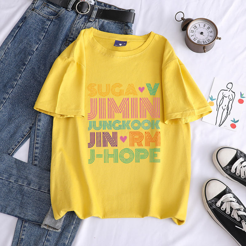 Cute Girls Kpop Cotton T-shirt