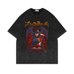 Retro Anime Short-sleeved Washed T-shirt