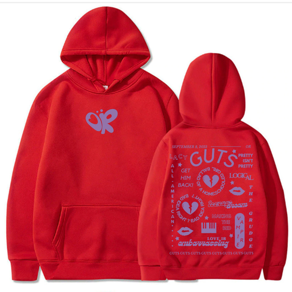 Casual Guts Olivia Printed Loose Hoodie