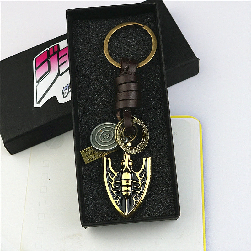 Anime Cowhide Rope Keychain Pendant