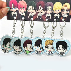 EN- Cartoon Acrylic Keyring Set