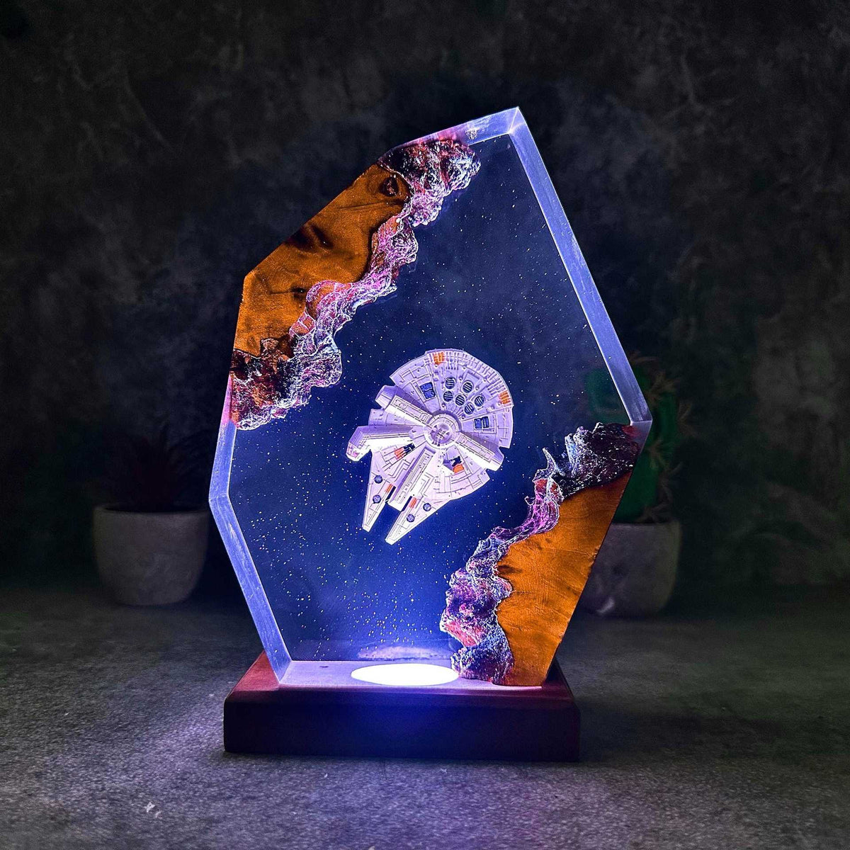 Millennium Falcon Space Resin Night Light