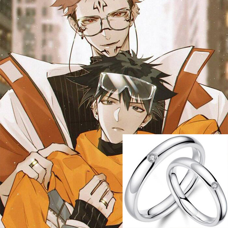 Trendy Anime Open Couple Ring