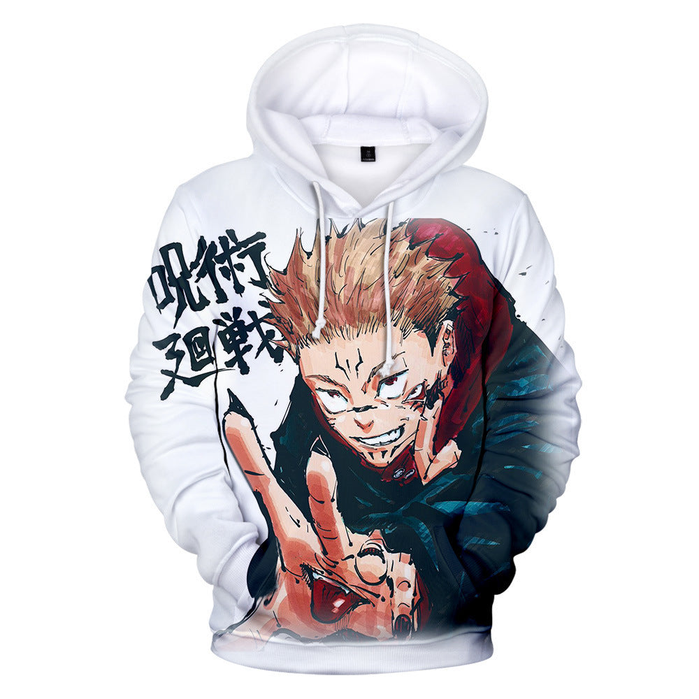 Unisex Anime 3D Printed Loose Pullover Hoodie