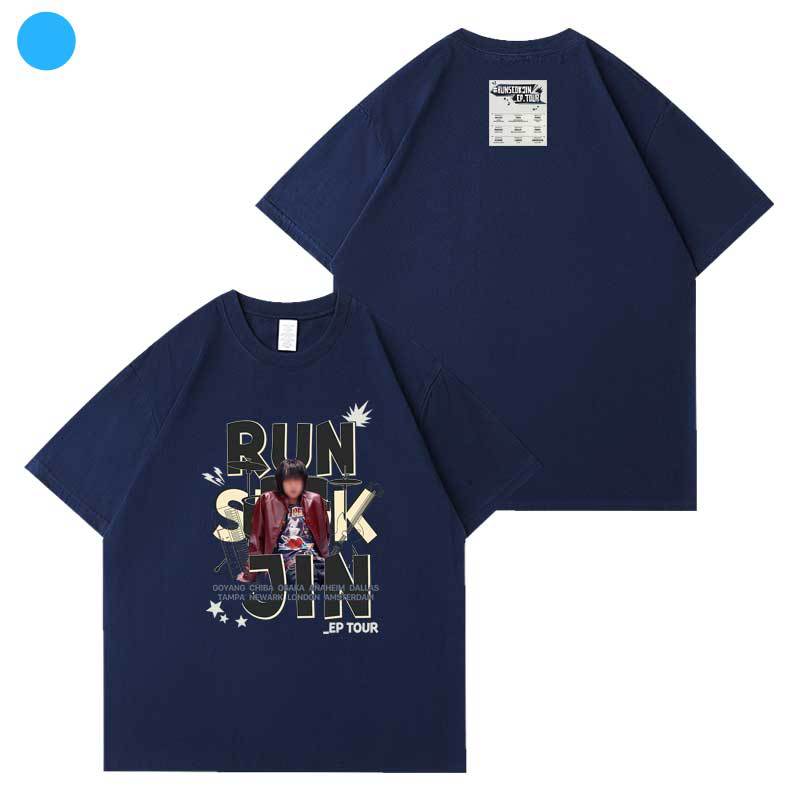 Kpop JIN Print Short-sleeved T-shirt Top