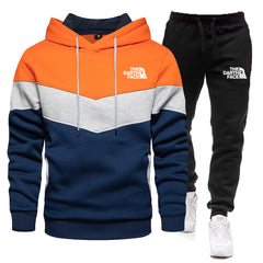 Trendy Men's Leisure Sports Hoodie with Pants Two-piece Set