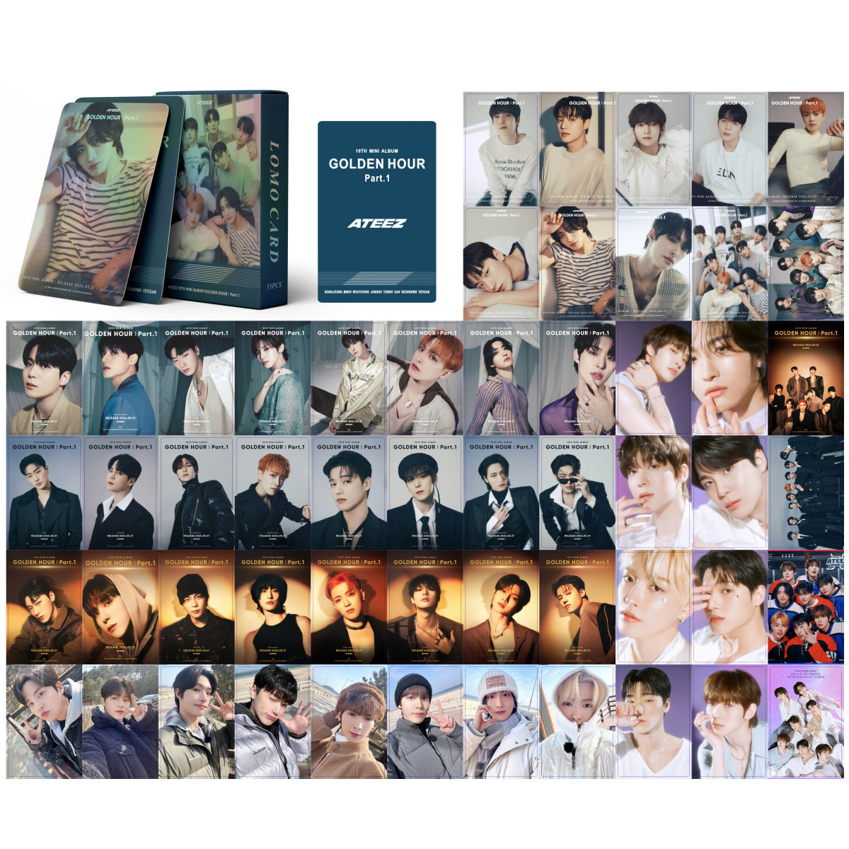 55 KPOP Album Lomo Cards