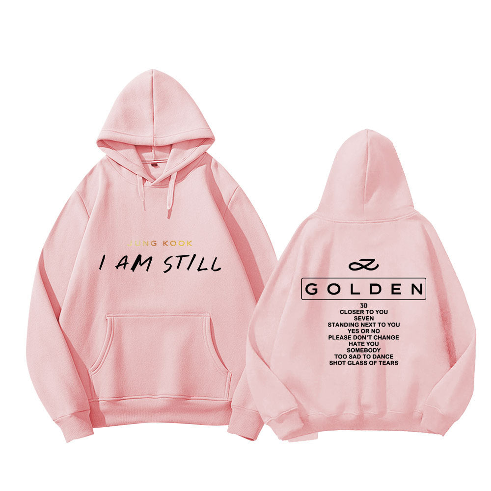 KPOP IAM STILL Logo Printed Hoodie