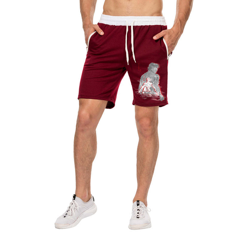 Men's Baki Anime Casual Loose Shorts