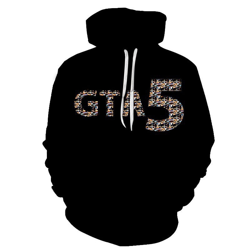 Men's Game Digital Print Pullover Hoodie