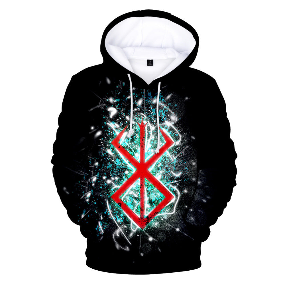 Men's Casual Anime 3D Printed Pullover Hoodie