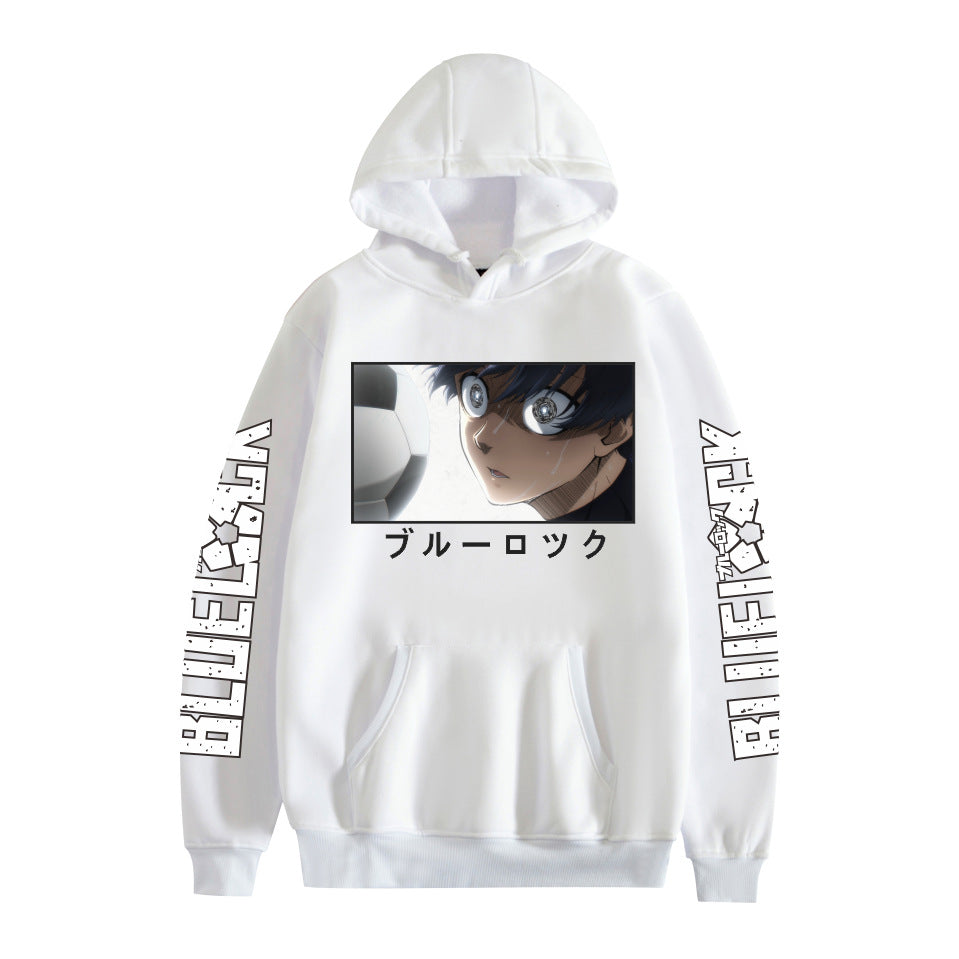 Casual Anime Print Loose Pullover Hoodie