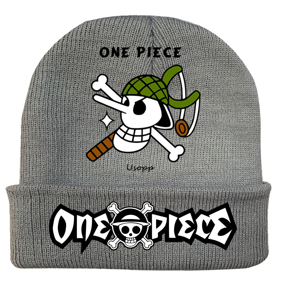 Trendy Luffy Print Knitted Hat