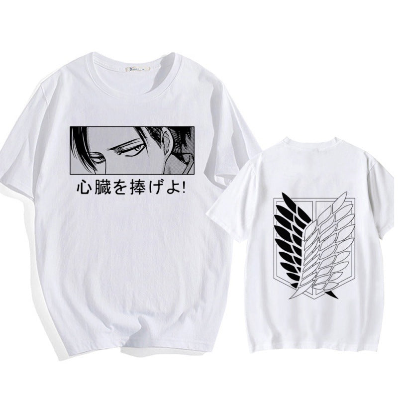 Casual Unisex Anime Crew Neck Short Sleeve T-shirt