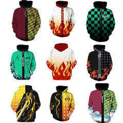 Unisex Anime Digital Print Sports Hoodie