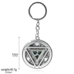 Iron Man Luminous Arc Reactor Keychain Pendant