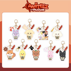 Kpop Aniteez Cartoon Acrylic Keychains