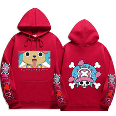 Unisex Cute Chopper Printed Loose Hoodie