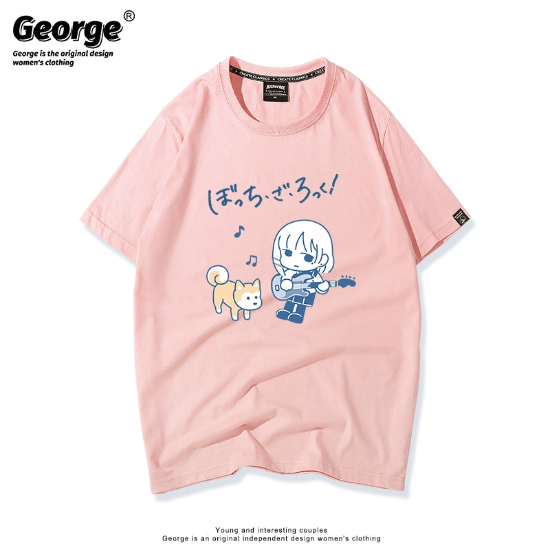 Cute Anime Graphic Short-sleeved T-shirt