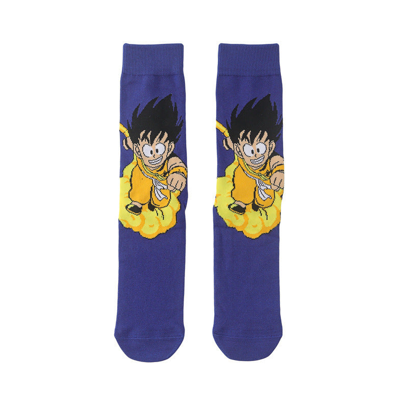 Goku Anime Medium Tube Cotton Socks