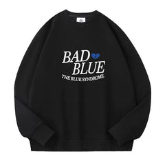 Gaeul ‌Same Style Crew Neck Letter Printed Sweatshirt