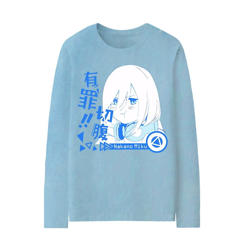 Men's Anime Long-sleeved Cotton T-shirt