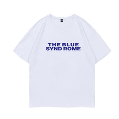Casual Letter Printed Cotton Short-sleeved T-shirt