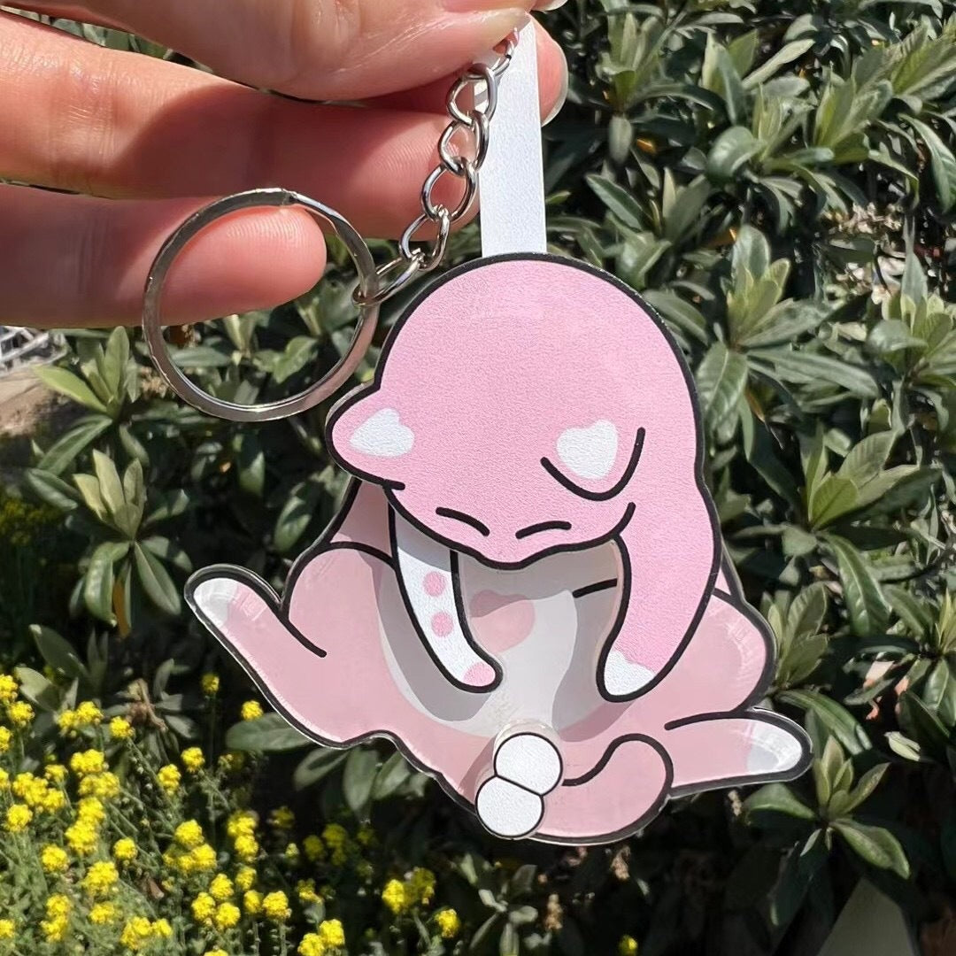 Funny Cat Spinning Balls Keychain