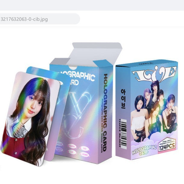 124pcs KPOP Holographic Cards