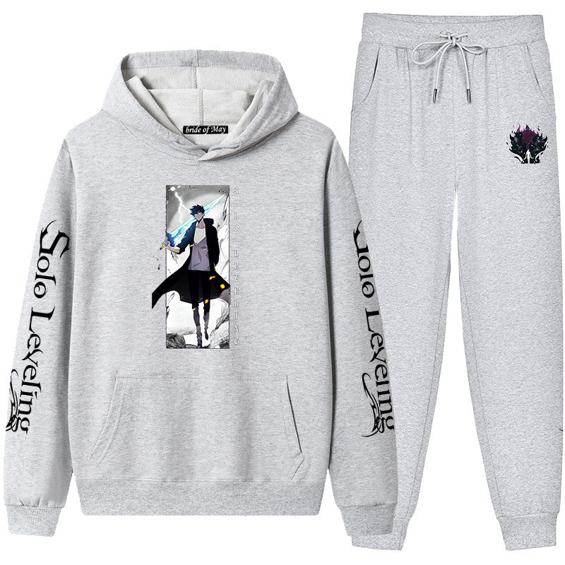 Casual Anime Graphic Hoodie Loose Pants
