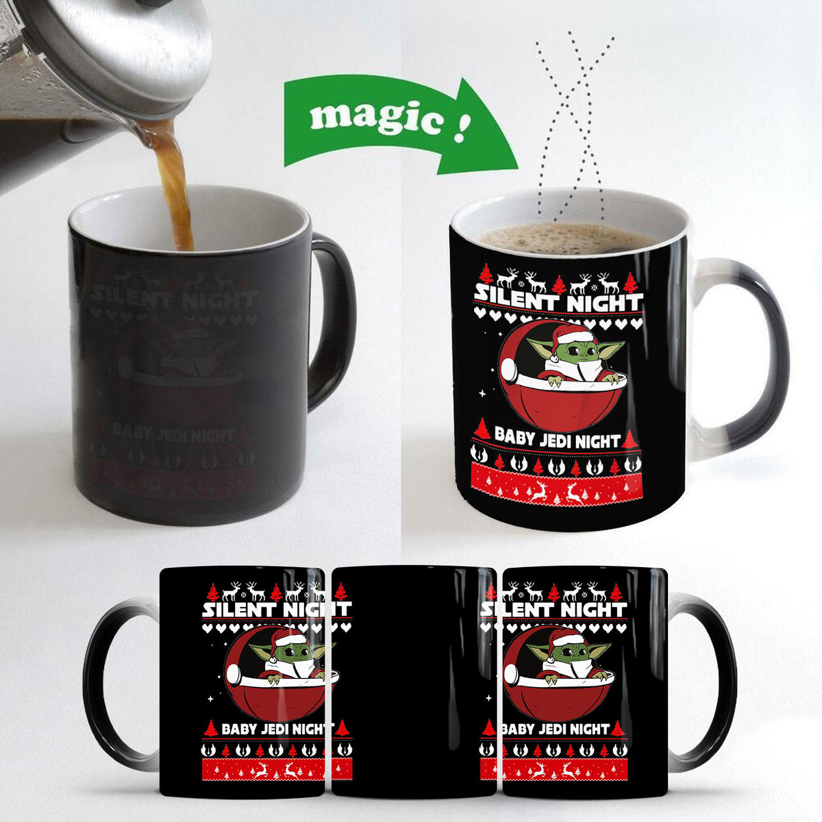 Baby Yoda Christmas Color Changing Mug