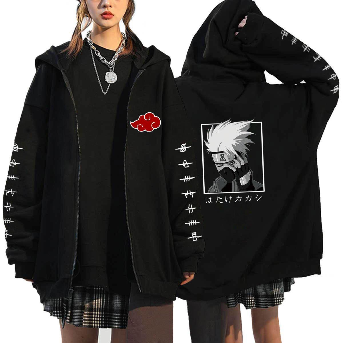 Unisex Anime Trendy Zipper Casual Hoodie